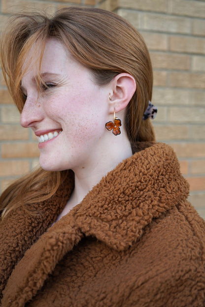 Magnolia Hoops - Amber