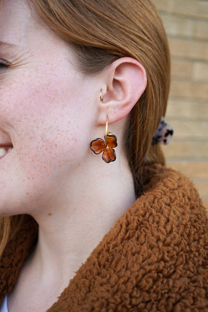 Magnolia Hoops - Amber