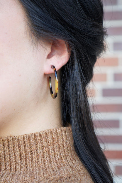 Camy Hoops - Tortoise