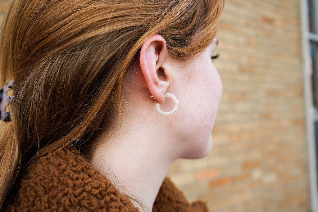 Micro Cam Mini Hoops - Cashmere