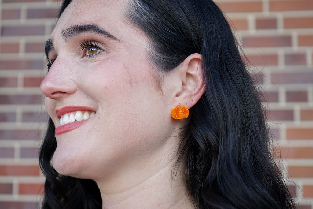 Pumpkin Patch Studs - Orange