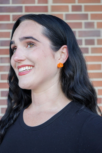 Pumpkin Patch Studs - Orange