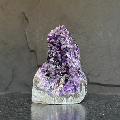 Amethyst with agate formations, amethyst cathedral for crystal decoration, extra large amethyst geode from Uruguay