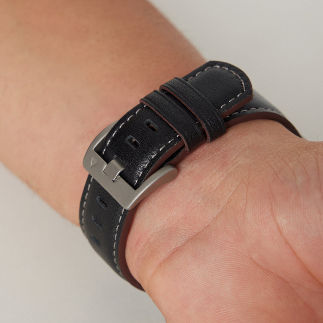 Mecha-Inspired Vintage Leather Band for Apple Watch