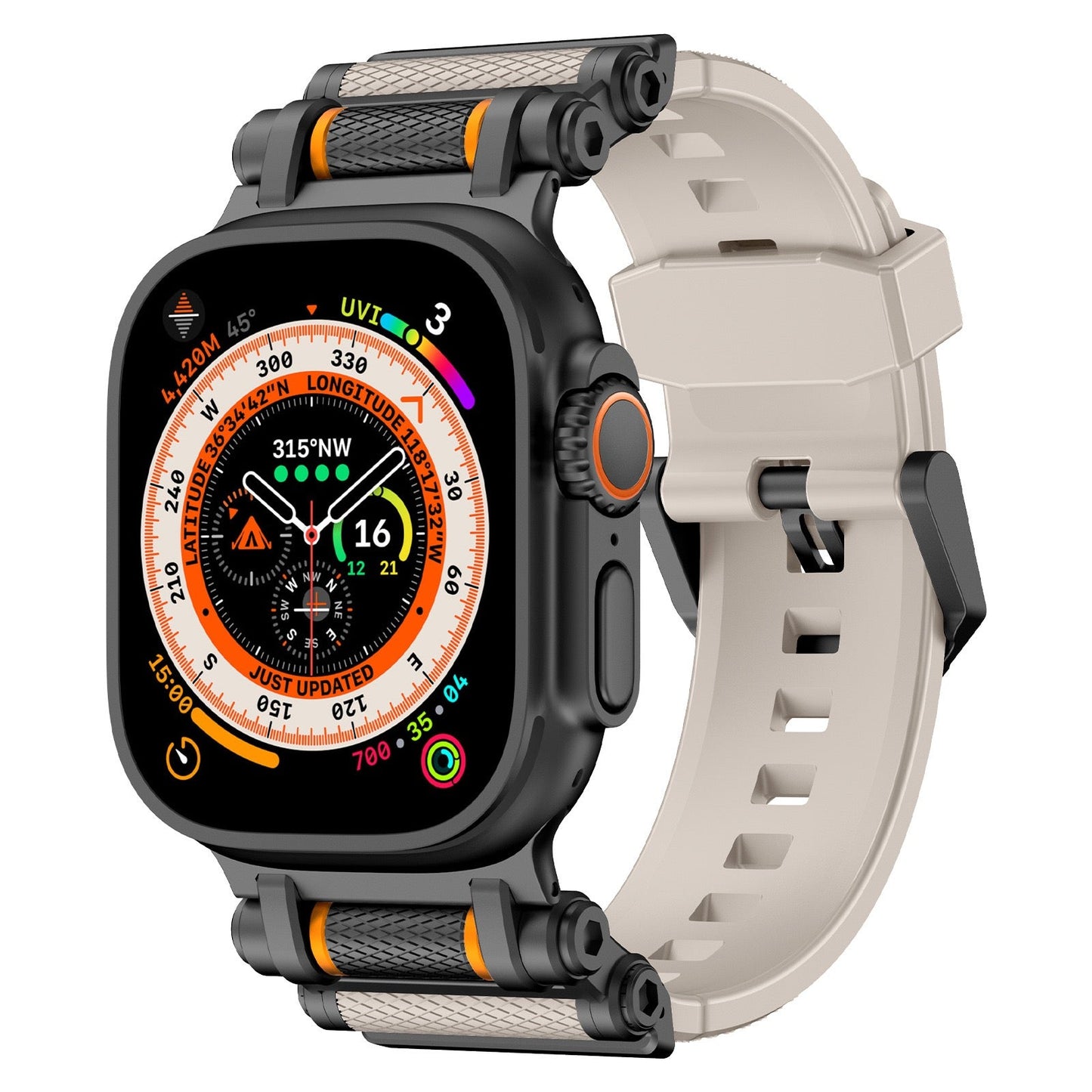 Tactical Destiny Gear Rotating Silicone Band For Apple Watch