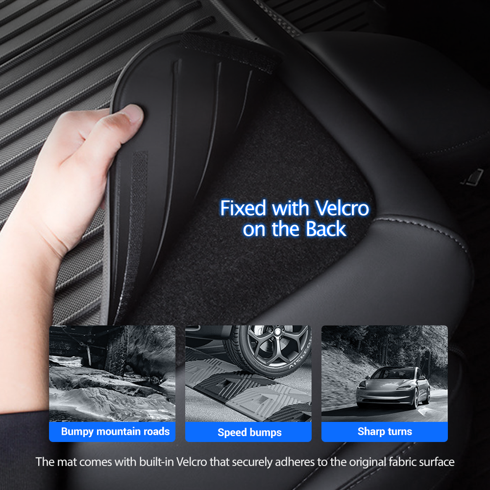 TESERY Trunk Mat With Backrest Mat for Tesla Model 3 Highland