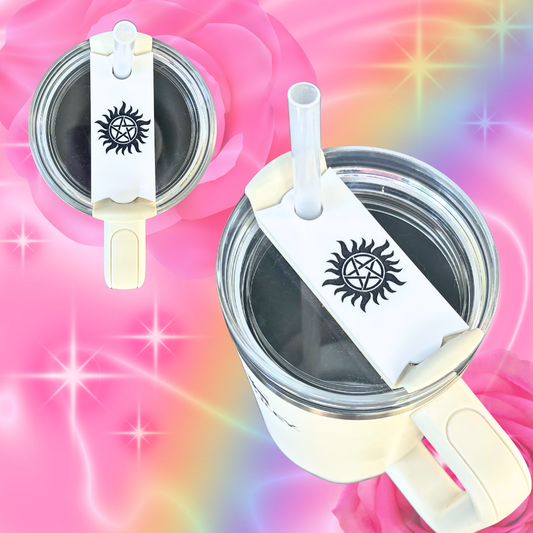 SPN Anti possession warding tattoo Winchester Tumbler Topper: H2.0 Cup Funny SPN Accessories Customizable Colors