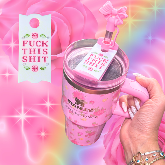 Fuck This Shit Tumbler Topper: H2.0 Cup Funny Accessories 40oz | 30oz | 20 oz | 14oz Tumbler Cup Accessories | Quencher Tumbler