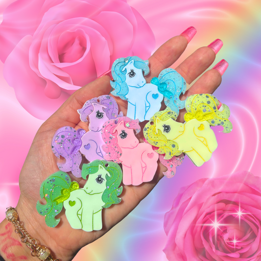 Pastel Rainbow Confetti Cutie Pony Earrings & More