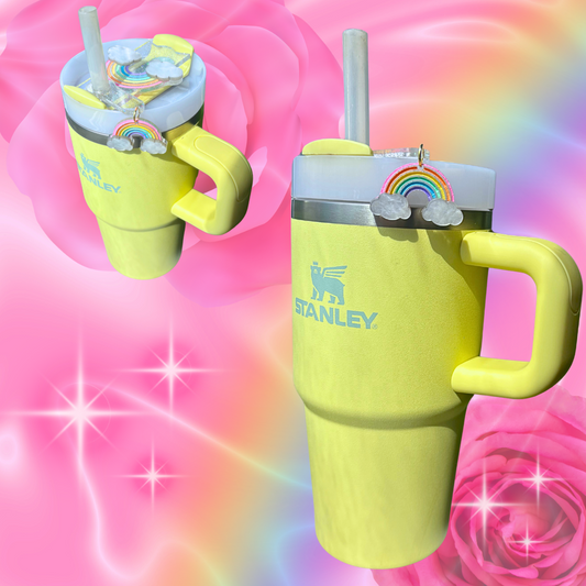 Pastel Rainbow Tumbler Cup Charms 40oz | 30oz | 20 oz | 14oz Tumbler Cup Accessories | 40oz Tumbler Accessories