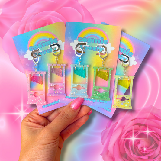 Pastel Confetti Spring Guillotine Earrings