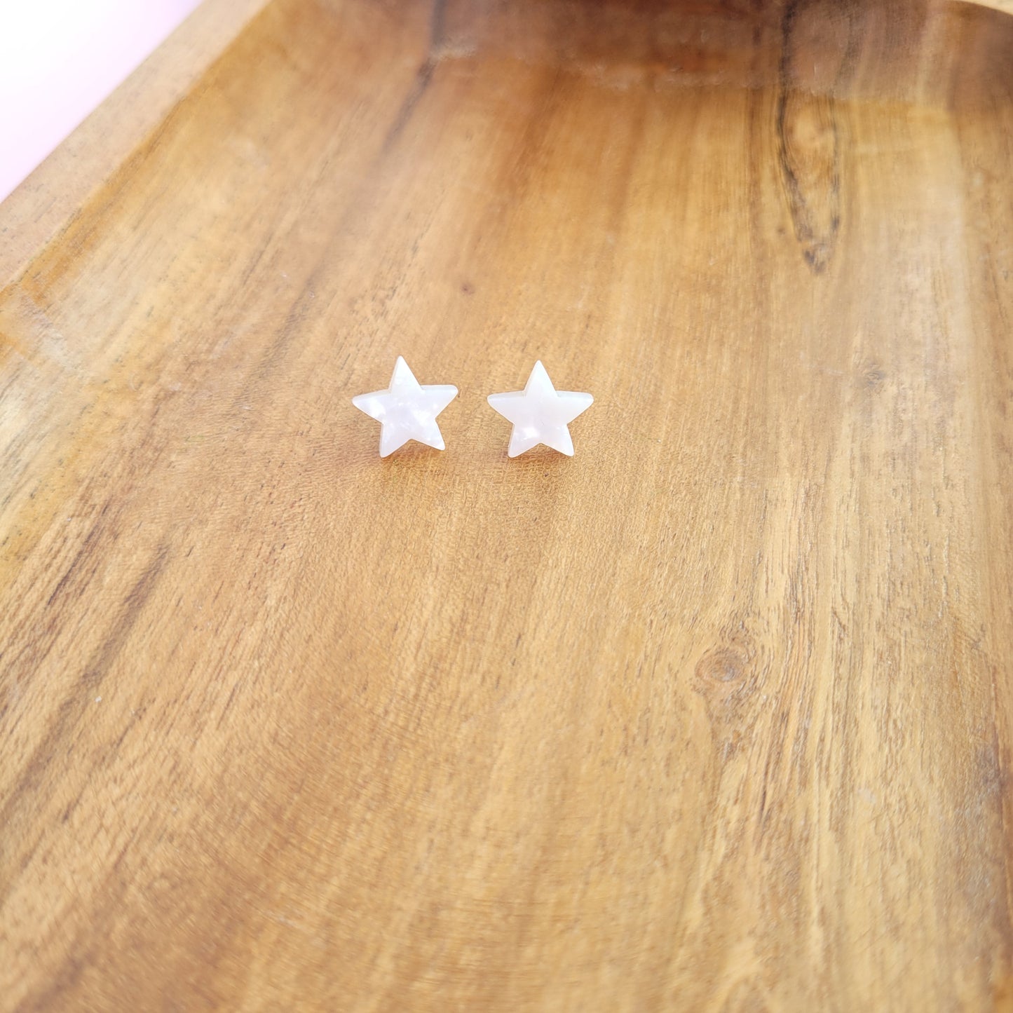 Star Studs- Pearly White