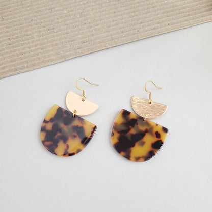 Harper Earrings - Tortoise