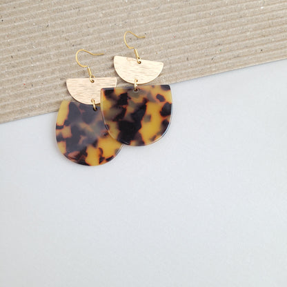 Harper Earrings - Tortoise