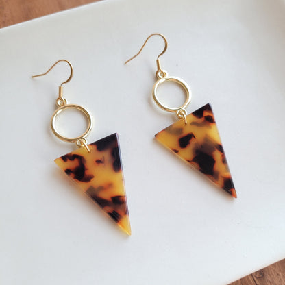 Olivia Earrings - Tortoise