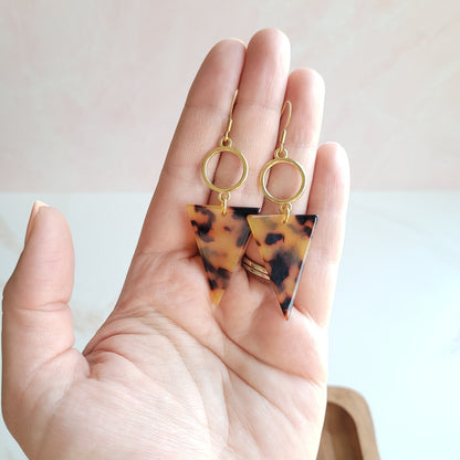 Olivia Earrings - Tortoise
