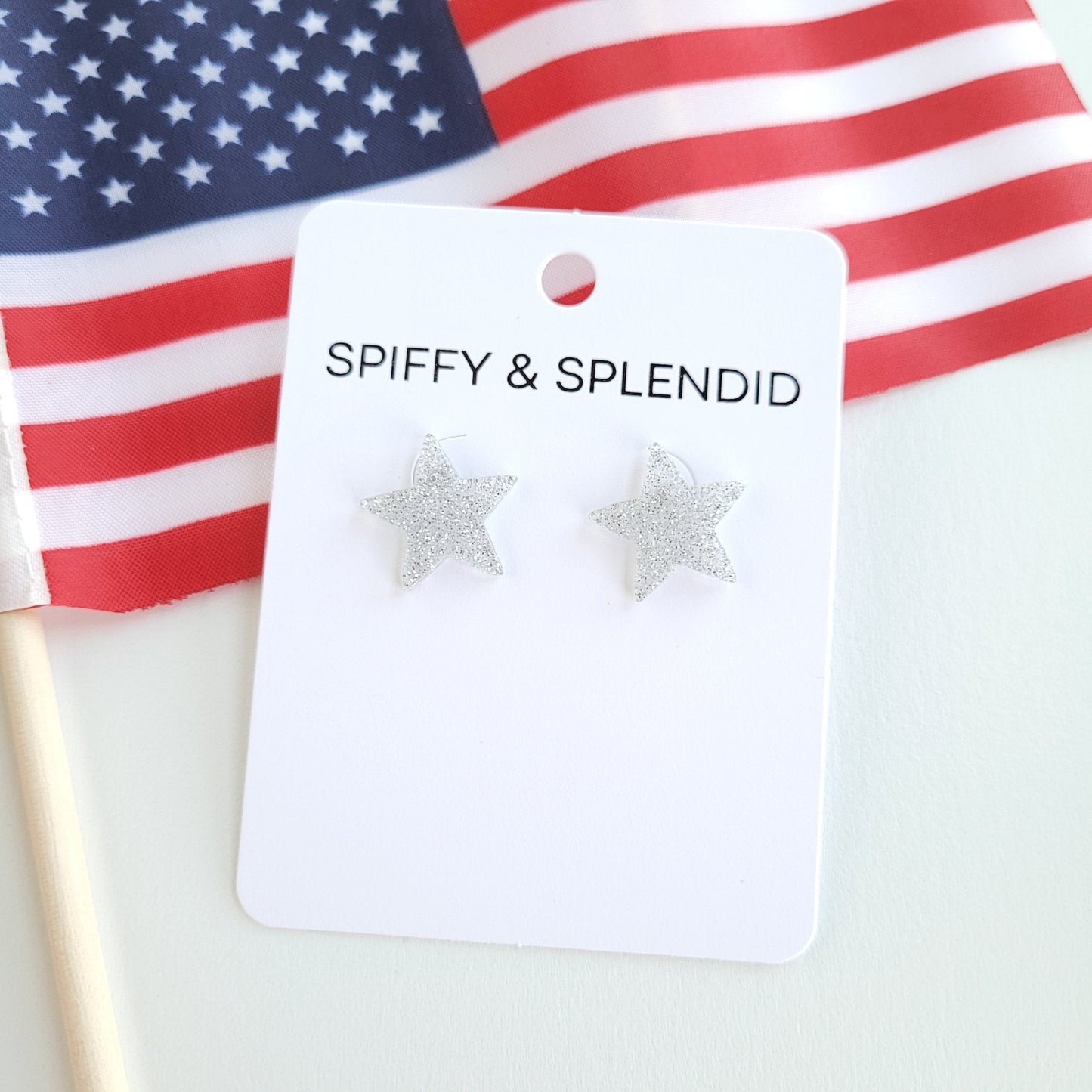 Liberty Star Studs - Silver