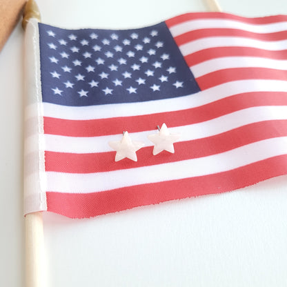 Star Studs- Pearly White