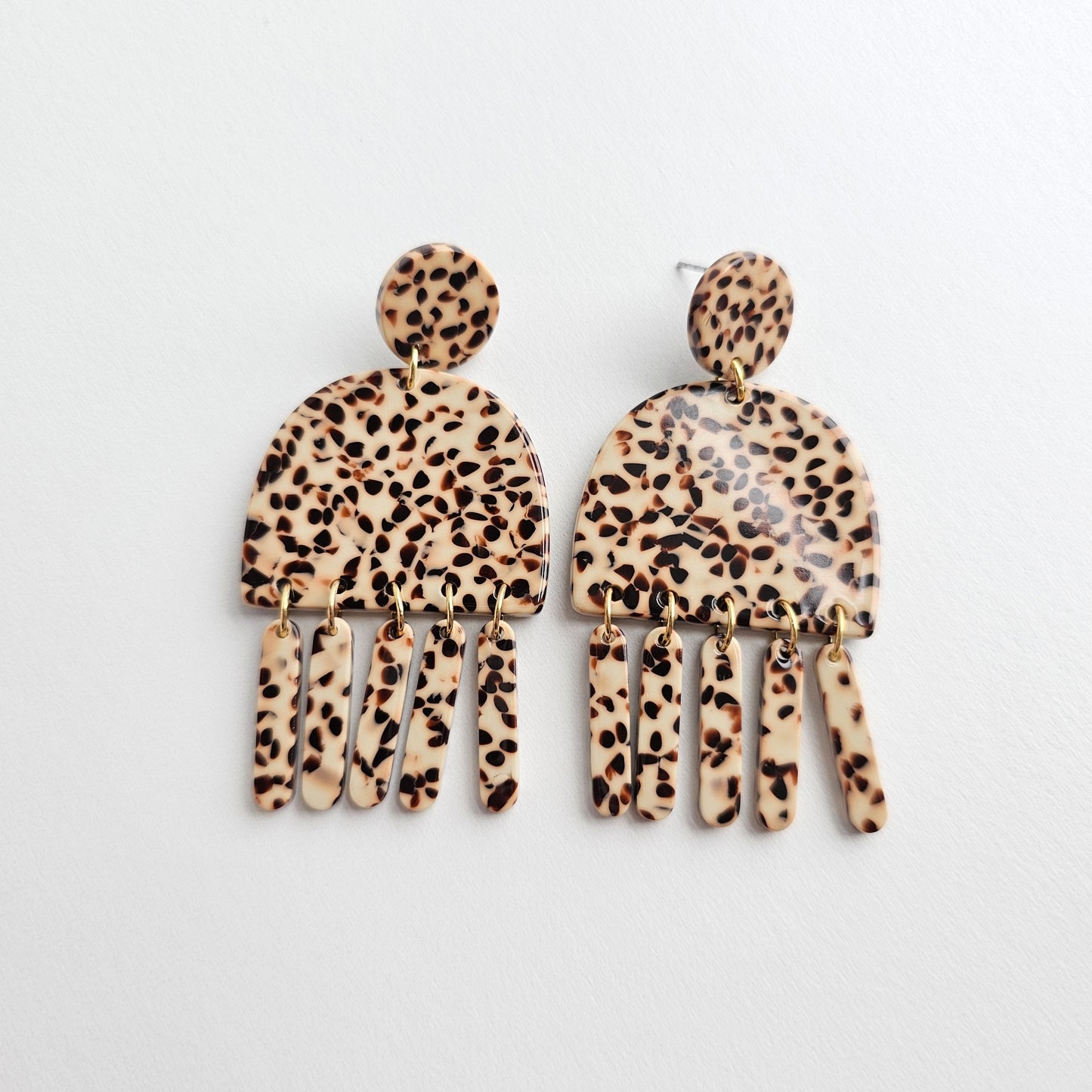 Willow Earrings - Brown Dot
