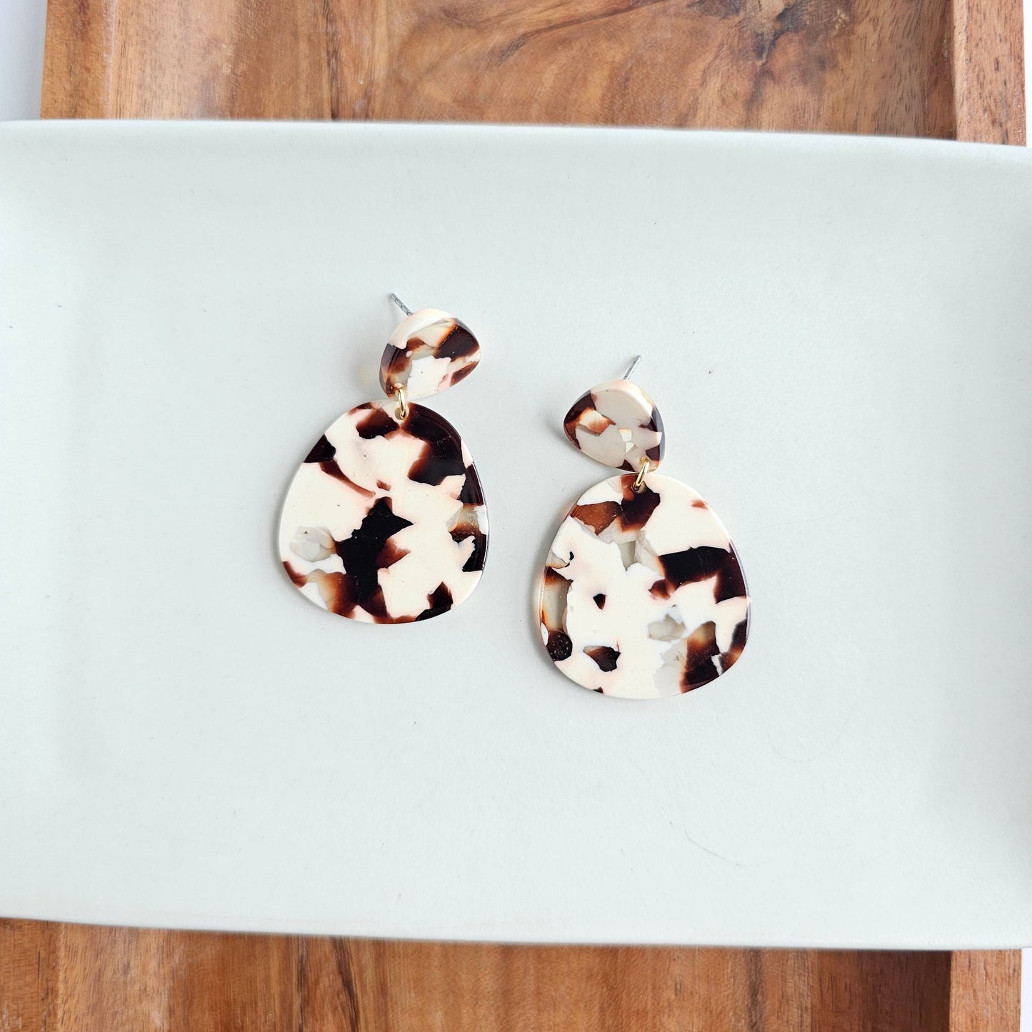 Penelope Earrings - Cowhide