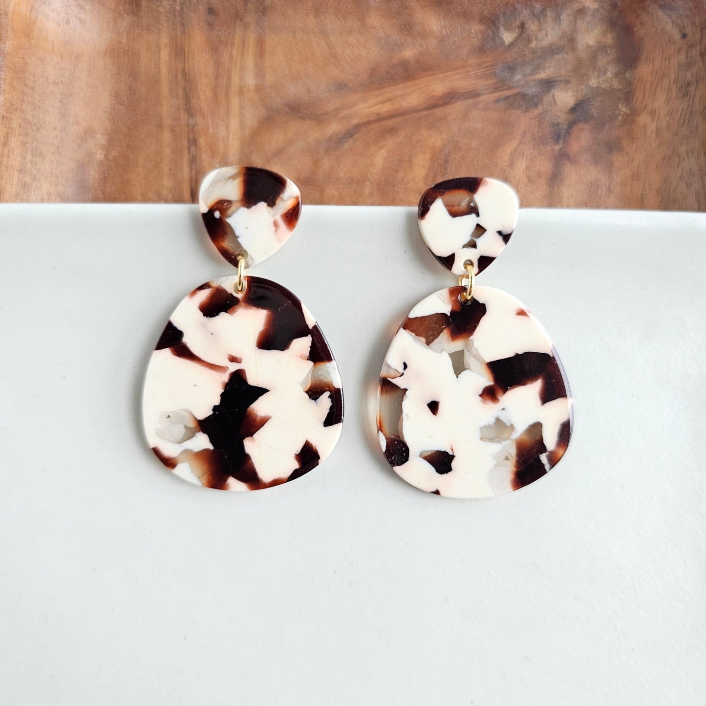 Penelope Earrings - Cowhide