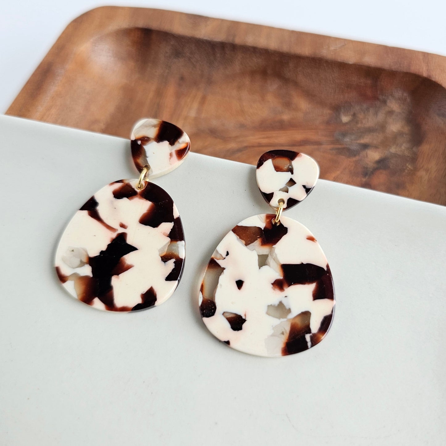 Penelope Earrings - Cowhide