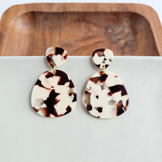 Penelope Earrings - Cowhide