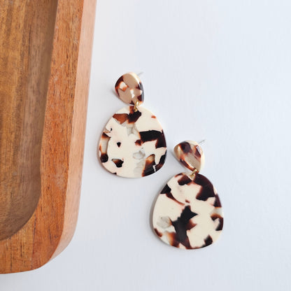 Penelope Earrings - Cowhide