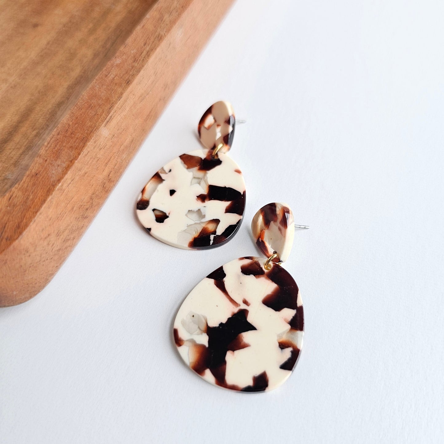 Penelope Earrings - Cowhide