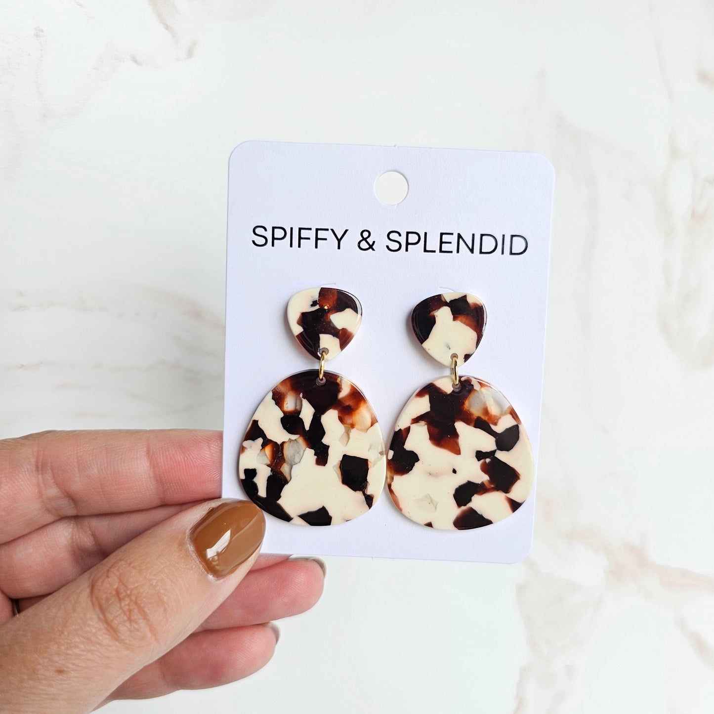 Penelope Earrings - Cowhide
