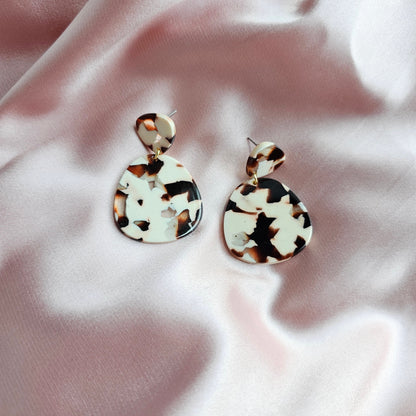 Penelope Earrings - Cowhide