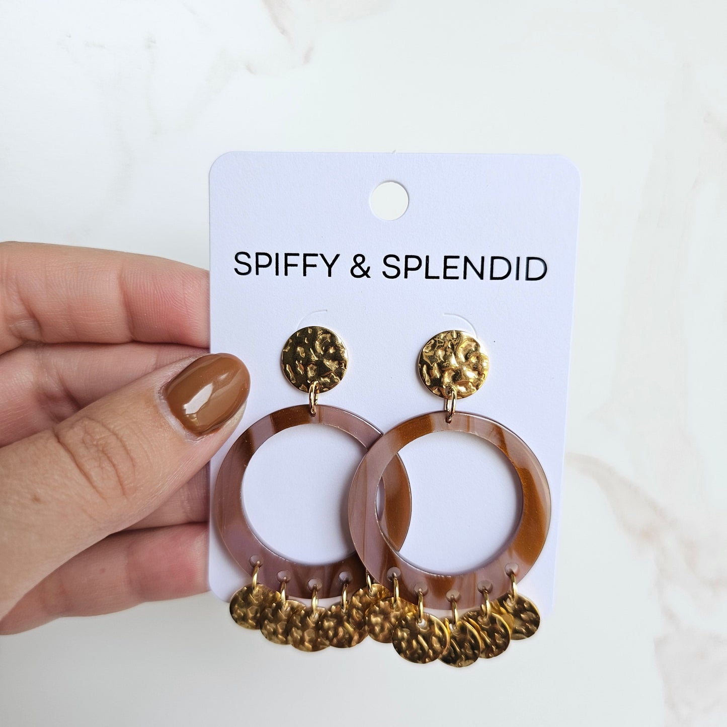 Francesca Earrings - Mauve & Copper