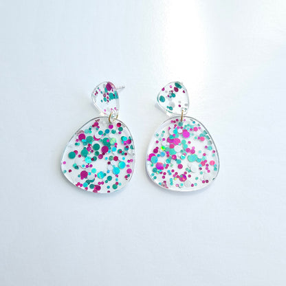 Penelope Earrings - Blue Violet Confetti