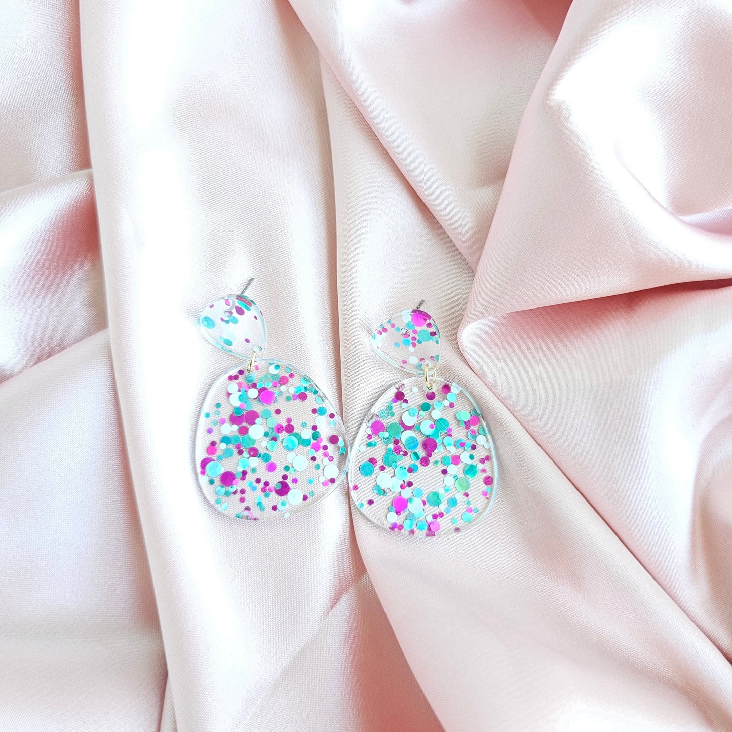 Penelope Earrings - Blue Violet Confetti