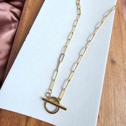 Luxe Gold Paper Clip Chain - 20"