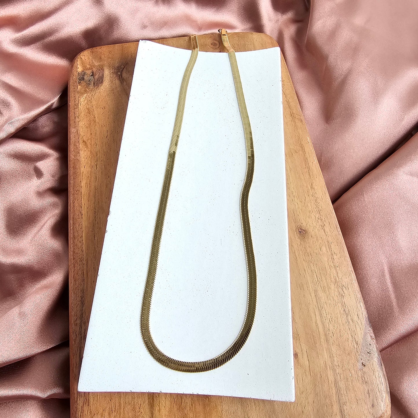 Luxe Gold Herringbone Chain - 20"