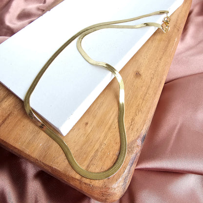 Luxe Gold Herringbone Chain - 20"