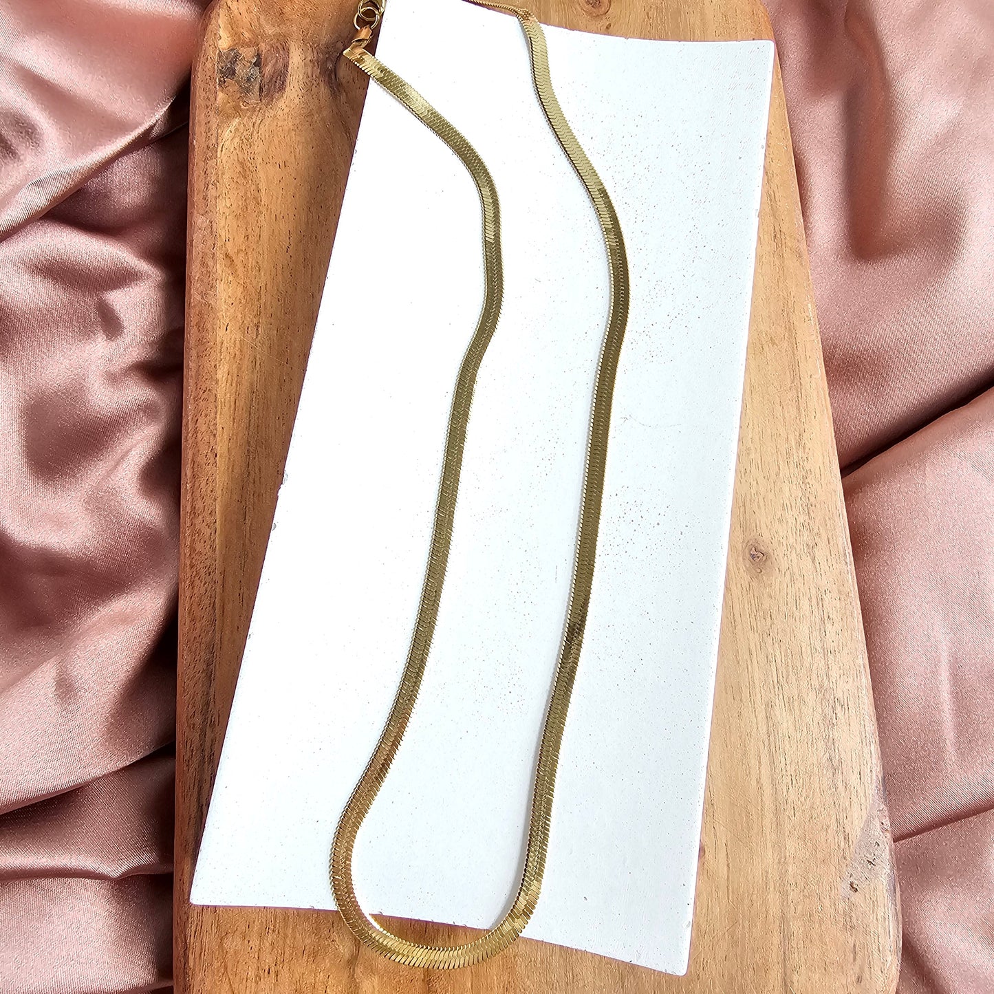 Luxe Gold Herringbone Chain - 20"