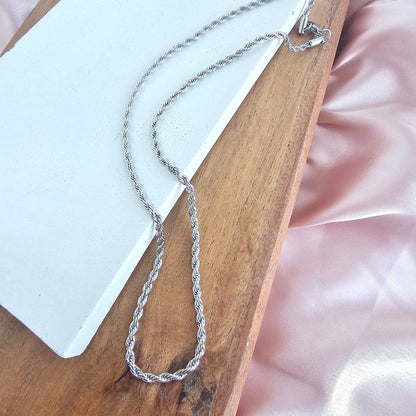 Luxe Silver Rope Chain - 18"