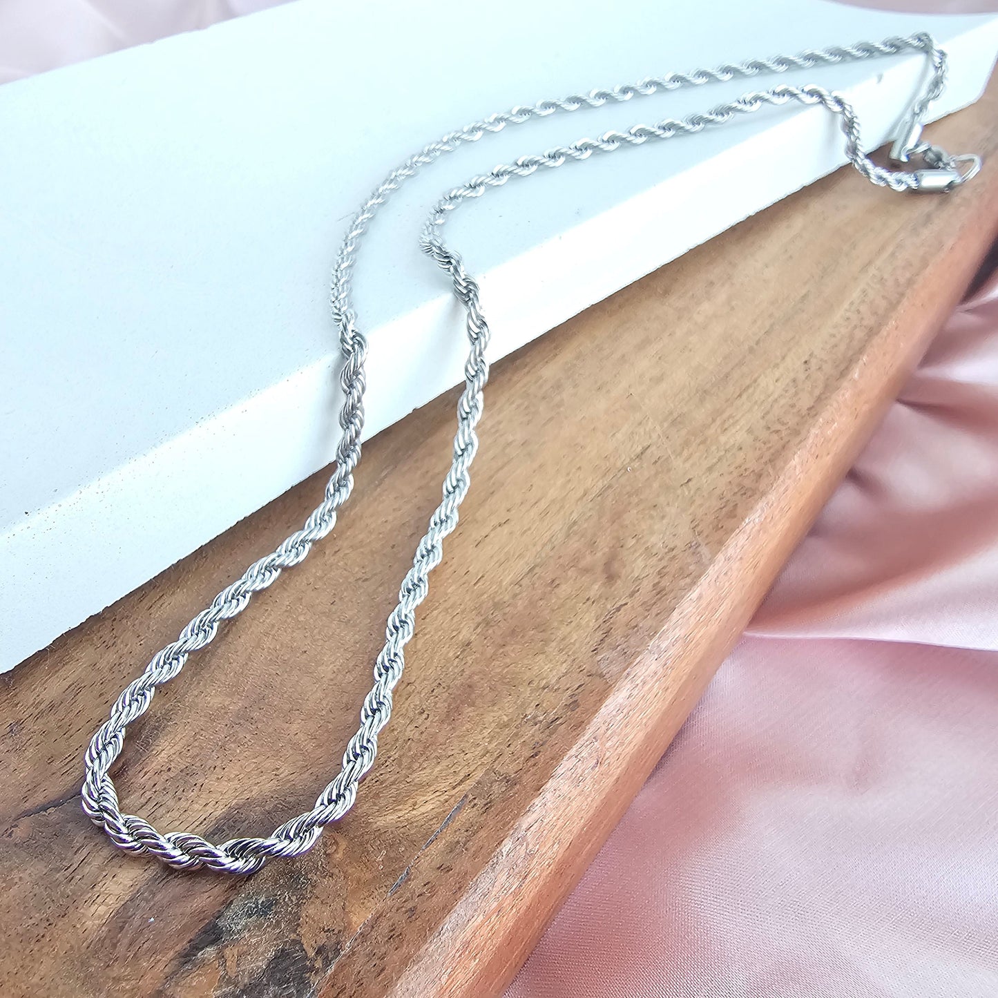 Luxe Silver Rope Chain - 18"