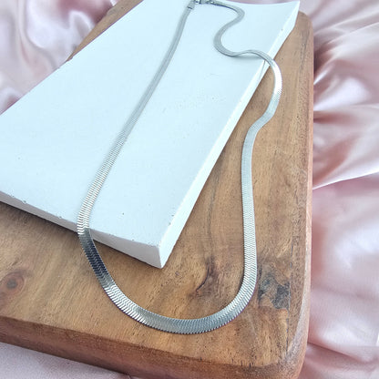 Luxe Silver Herringbone Chain - 20"