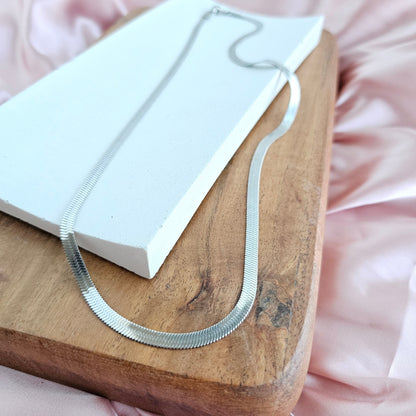 Luxe Silver Herringbone Chain - 20"