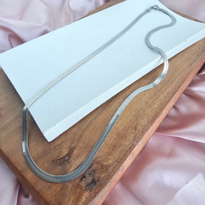 Luxe Silver Herringbone Chain - 20"