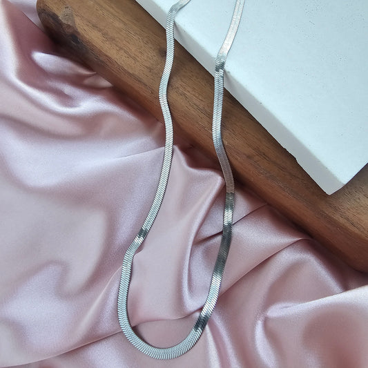 Luxe Silver Herringbone Chain - 20"