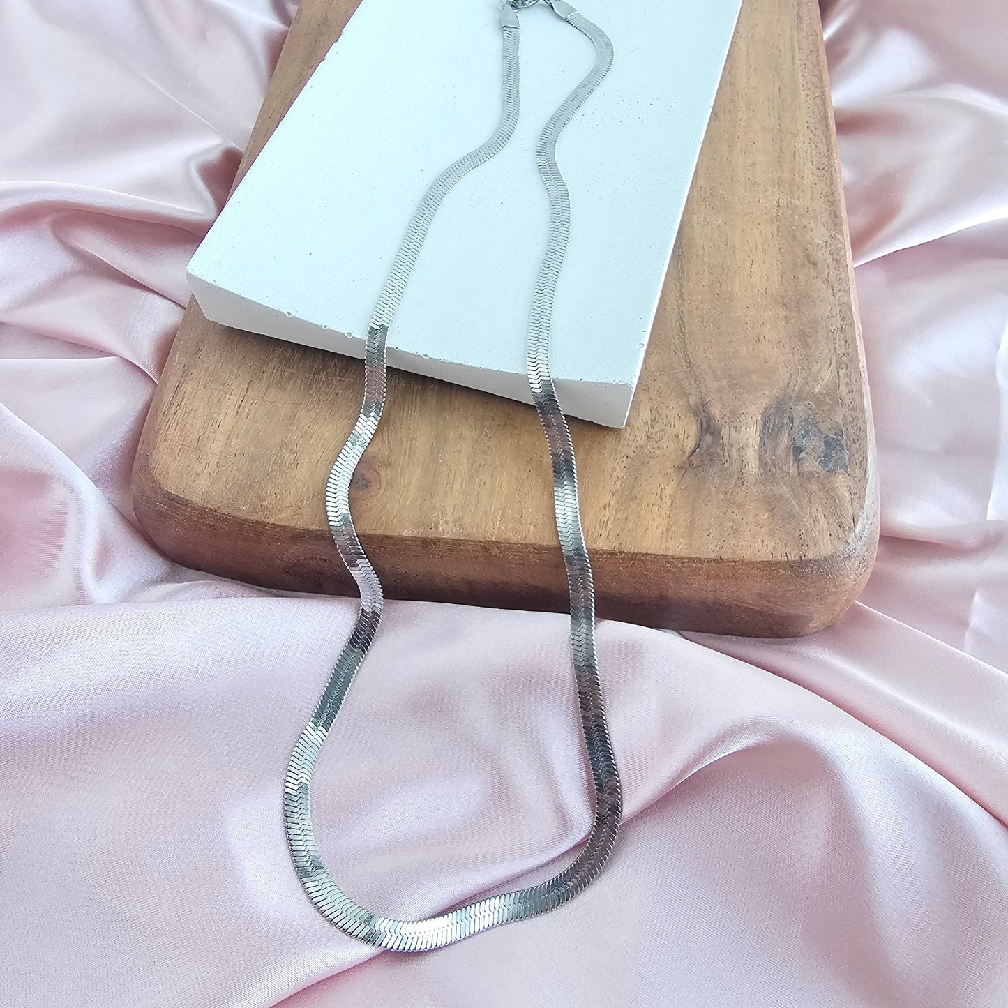 Luxe Silver Herringbone Chain - 20"