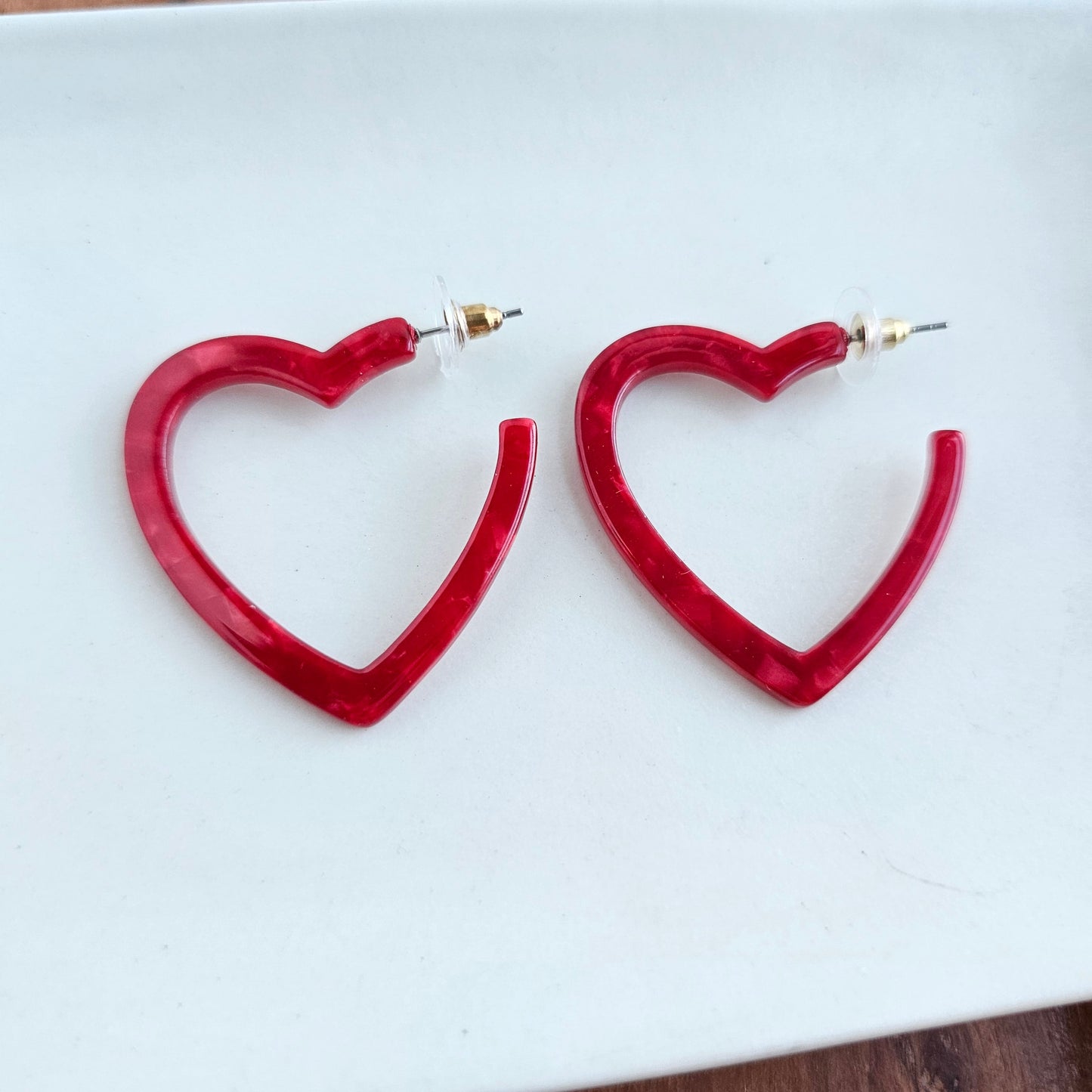 Heart Hoops - Red
