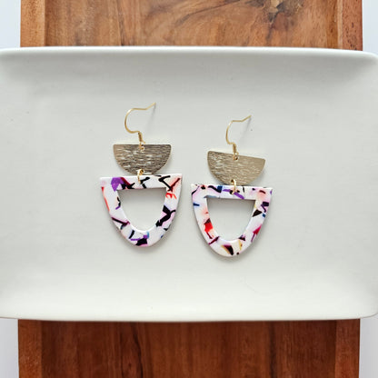 Irene Earrings - Marble Confetti