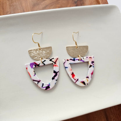 Irene Earrings - Marble Confetti