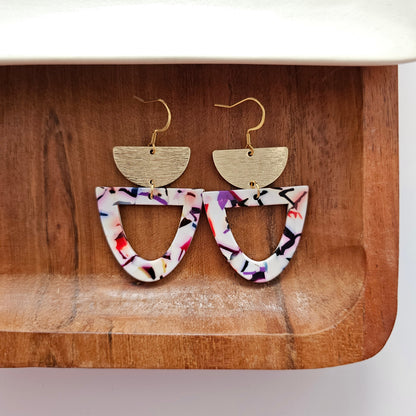 Irene Earrings - Marble Confetti
