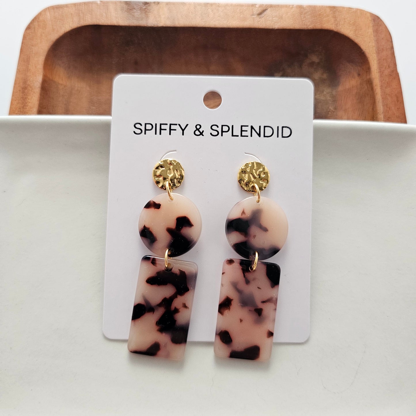 Nora Earrings - Blonde Tortoise